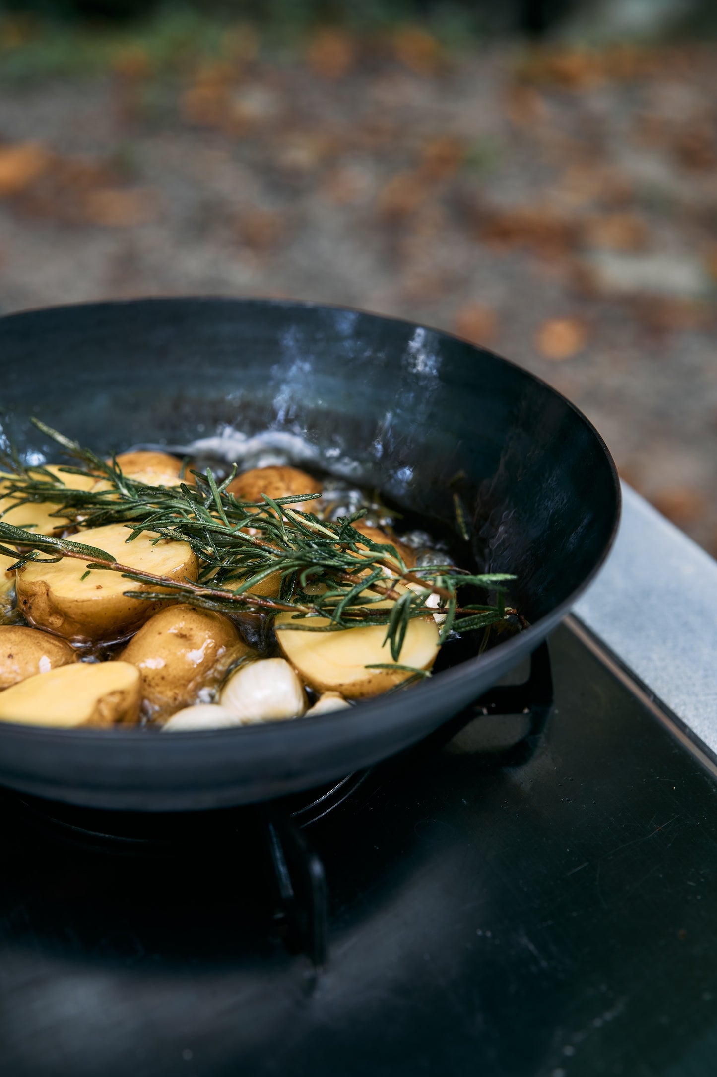 Wanderout / Hammered Iron Deep Frying Pan 22cm