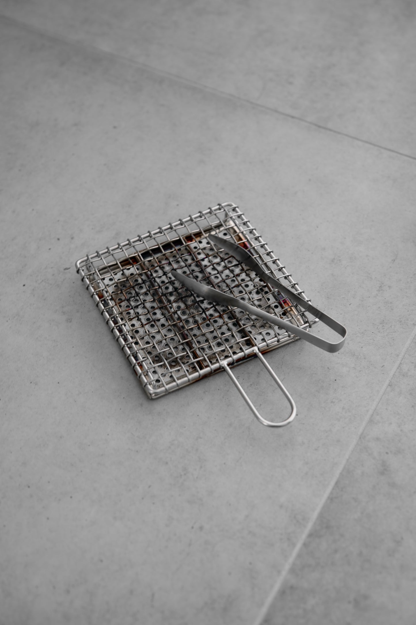 金網つじ / Ceramic Grill with Handled Tray