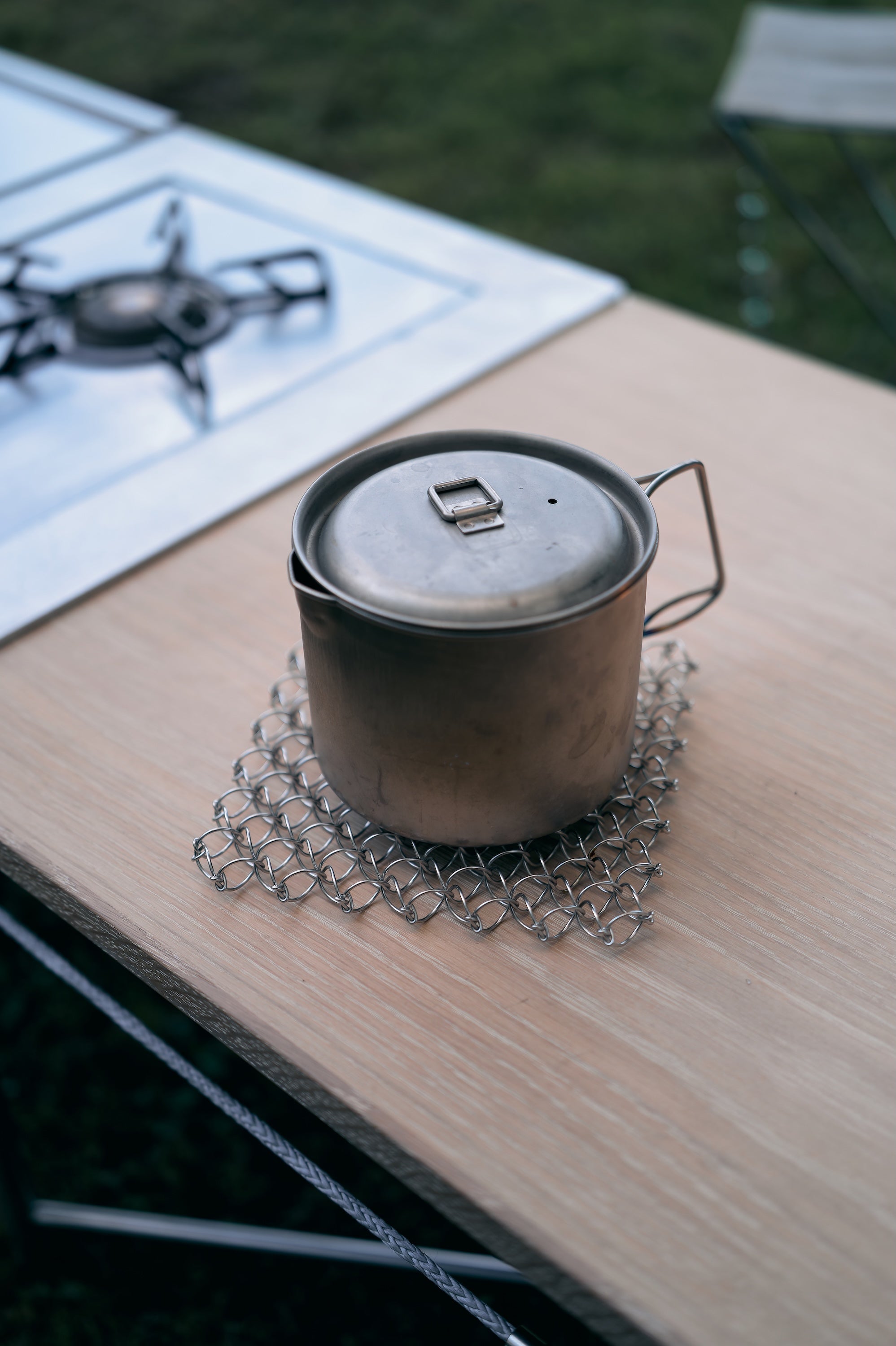 wanderout WIRE POT STAND SILVER 鍋敷き シルバー Wanderout / Wire Pot Stand - Silver – wanderout