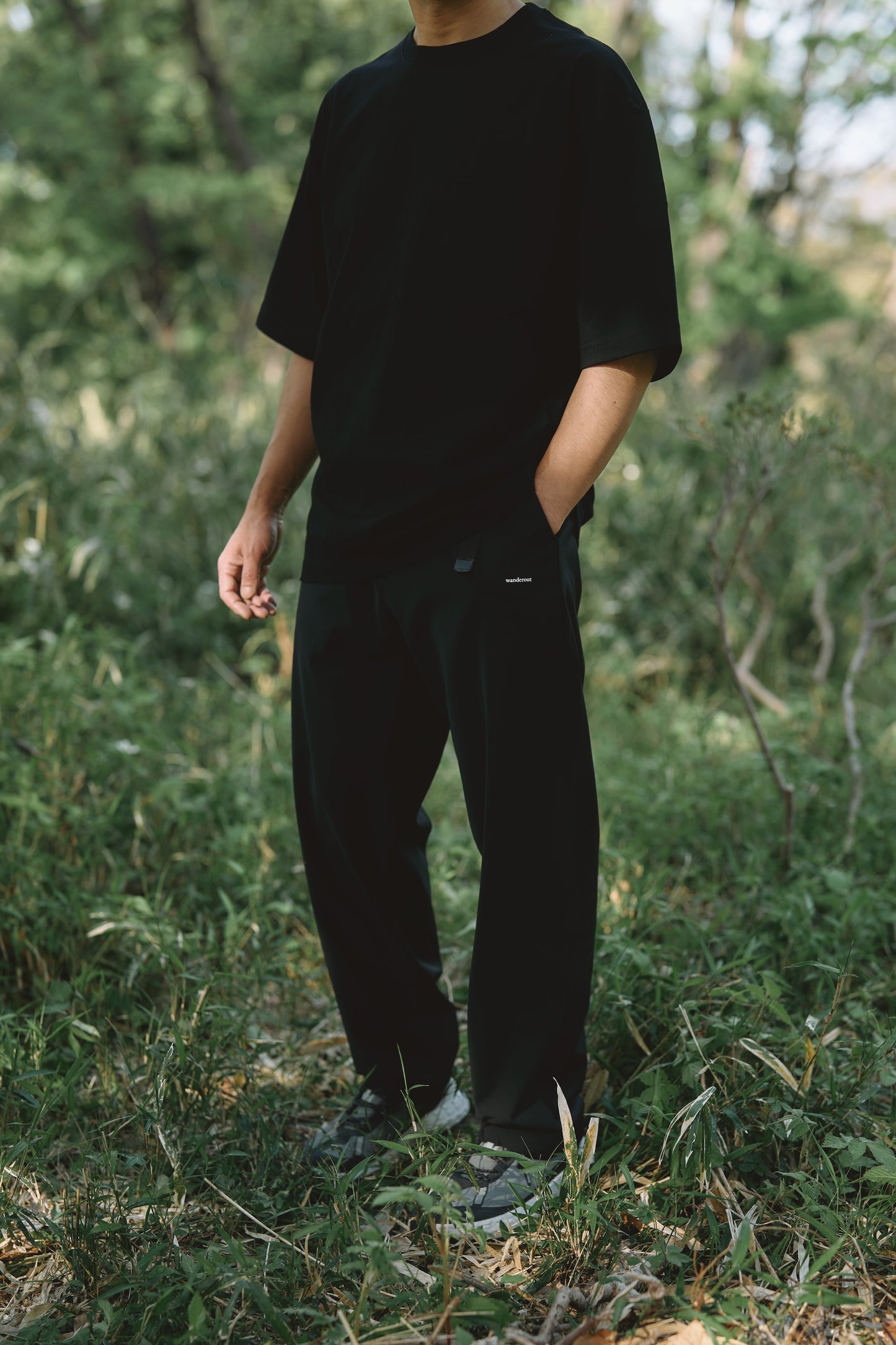 Wanderout / Pocket T-Shirt - Black