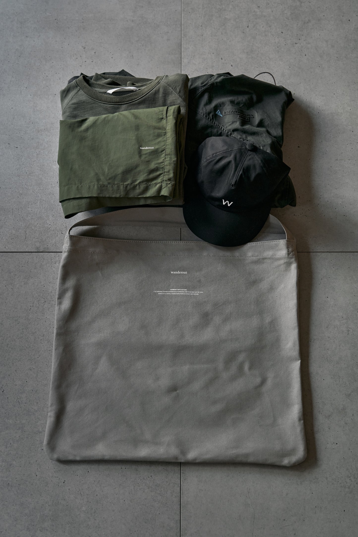 Wanderout / Lightweight Sweat Crewneck - Olive