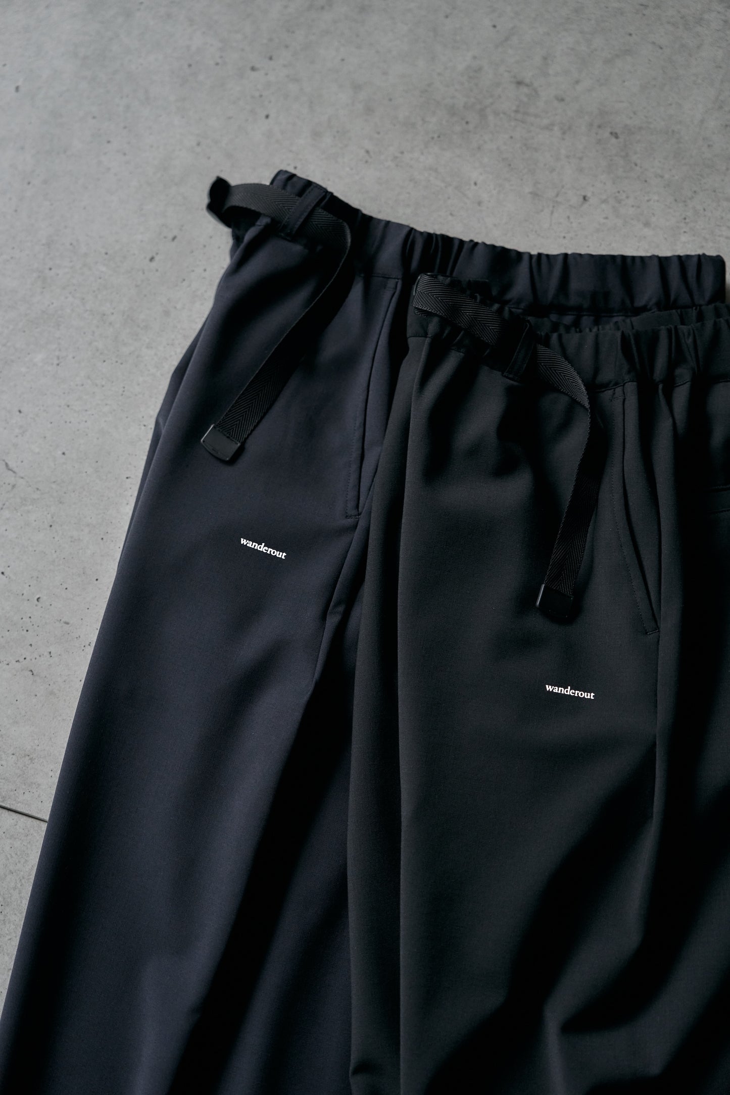 Wanderout / Summer Wool Easy Pants - Black