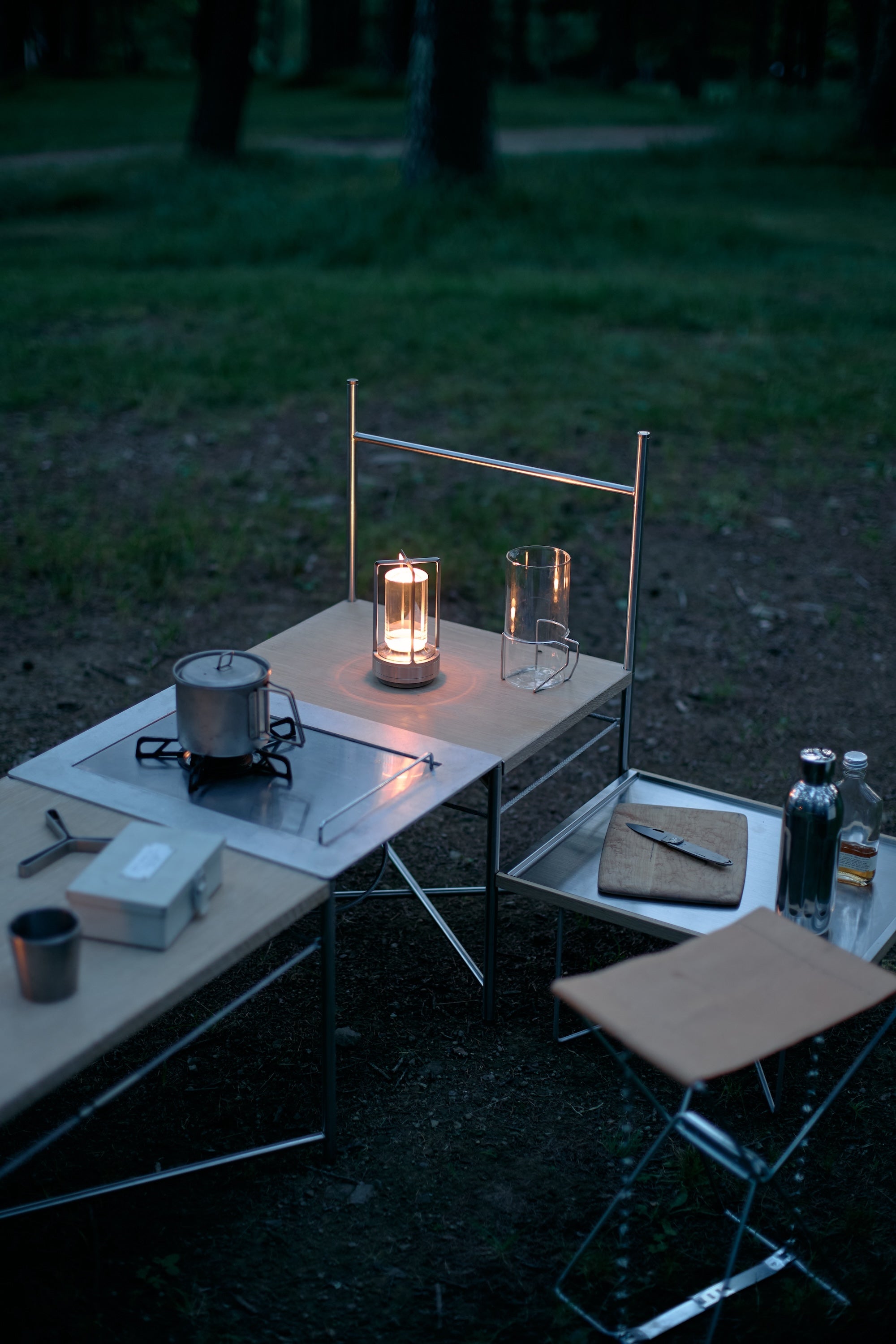 wonderout ステンレス製折りたたみキャンプテーブル　セットアウトドア Centre / Folding Table Large Set – wanderout